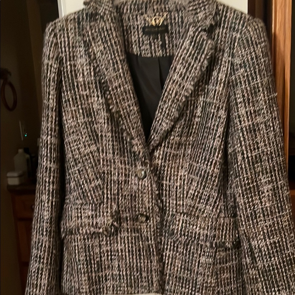 Donna Karan Gray Boucle Blazer